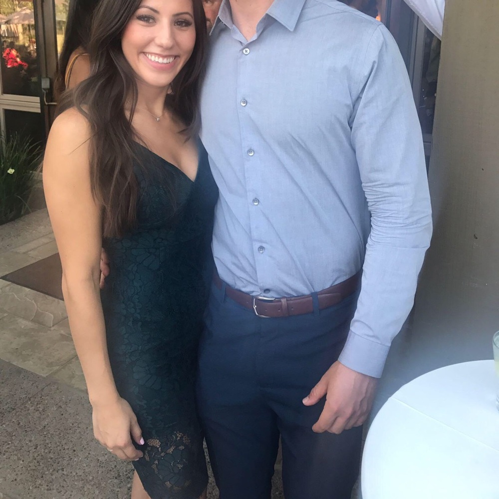 Lulus Green Lace Dress